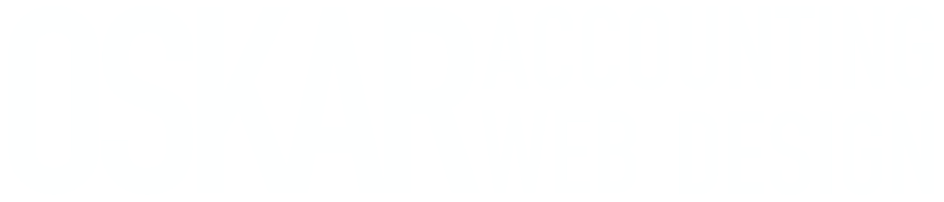 Oskar Accounting & Web Design logo - transparent background and white text – Remote accounting and web design services for solo entrepreneurs in Finland.